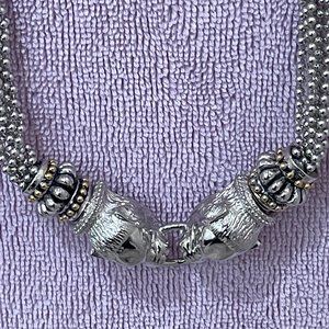 Stocko Necklace Silver Tone with Gold Detail